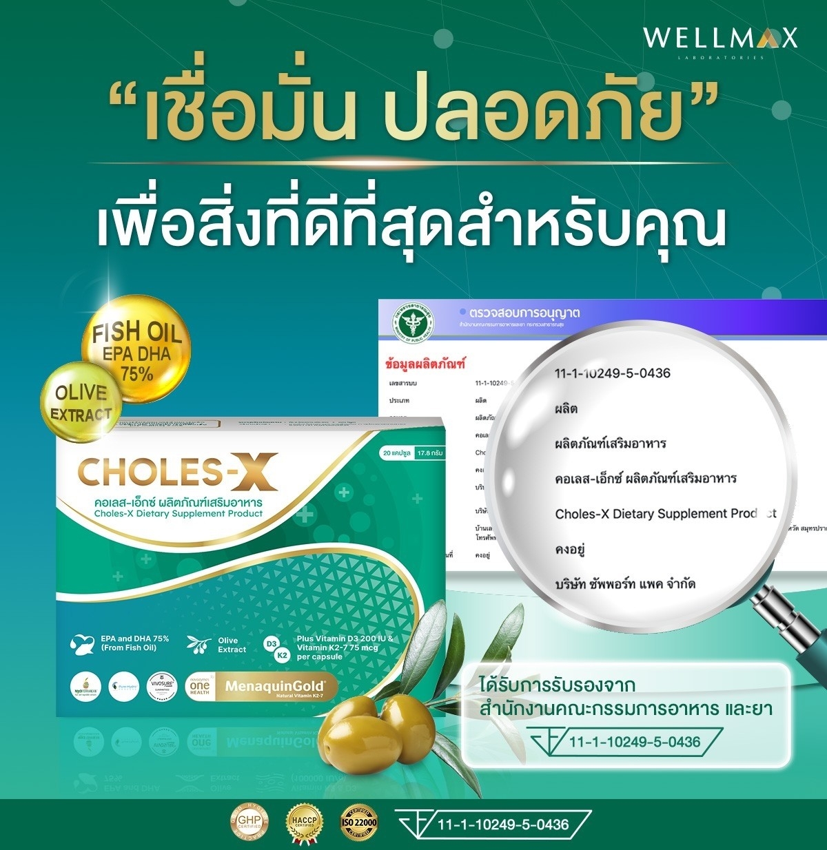 Choles-X ลดไขมันในเลือด ลดเสี่ยงสโตรก หัวใจวาย - Choles-X ลดไขมันในเลือด
